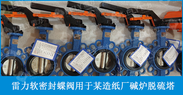 雷力軟密封蝶閥用于某造紙廠堿爐脫硫塔、濕電焚燒爐堿洗塔系統(tǒng)