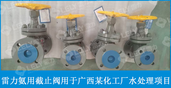 雷力J41B氨用截止閥應(yīng)用于廣西某化工廠水處理項(xiàng)目